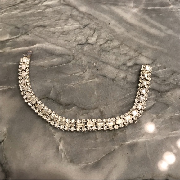 Vanna White Crystal Rhinestone Necklace And Bracelet Set Estate Vintage. - Picture 5 of 11